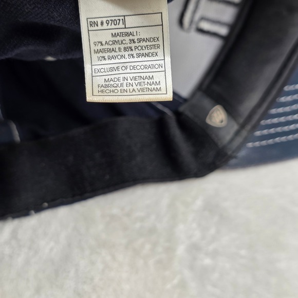 ESPN Hat Cap Mens XL Fitted 7 3/4 Blue Gray Sports Media Retro Top Of The World - Picture 8 of 10